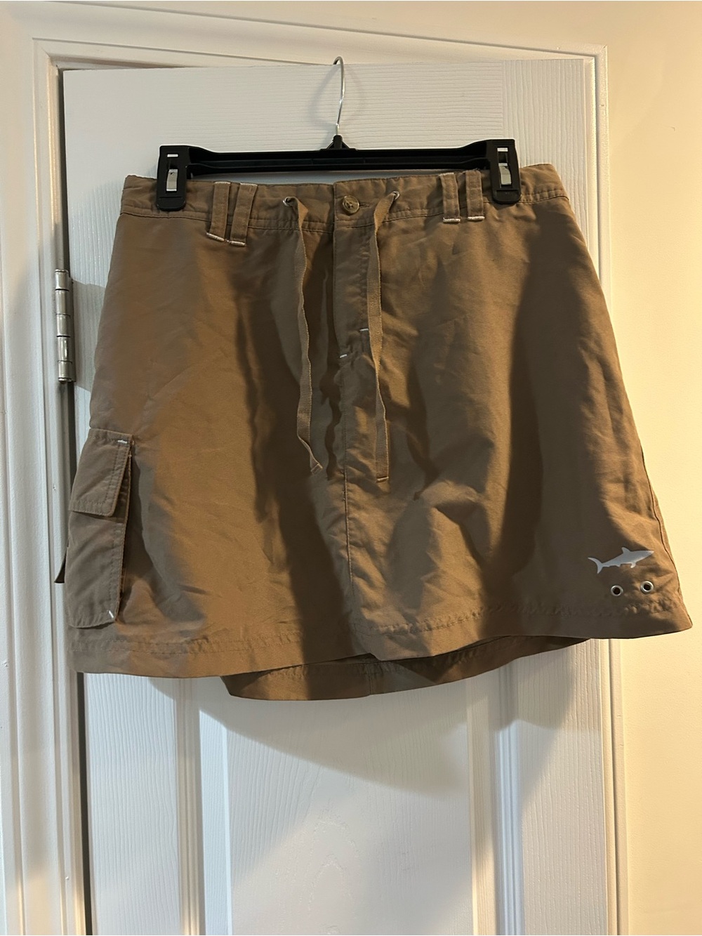 Casual Tan Mini Skirt with Cargo Pocket